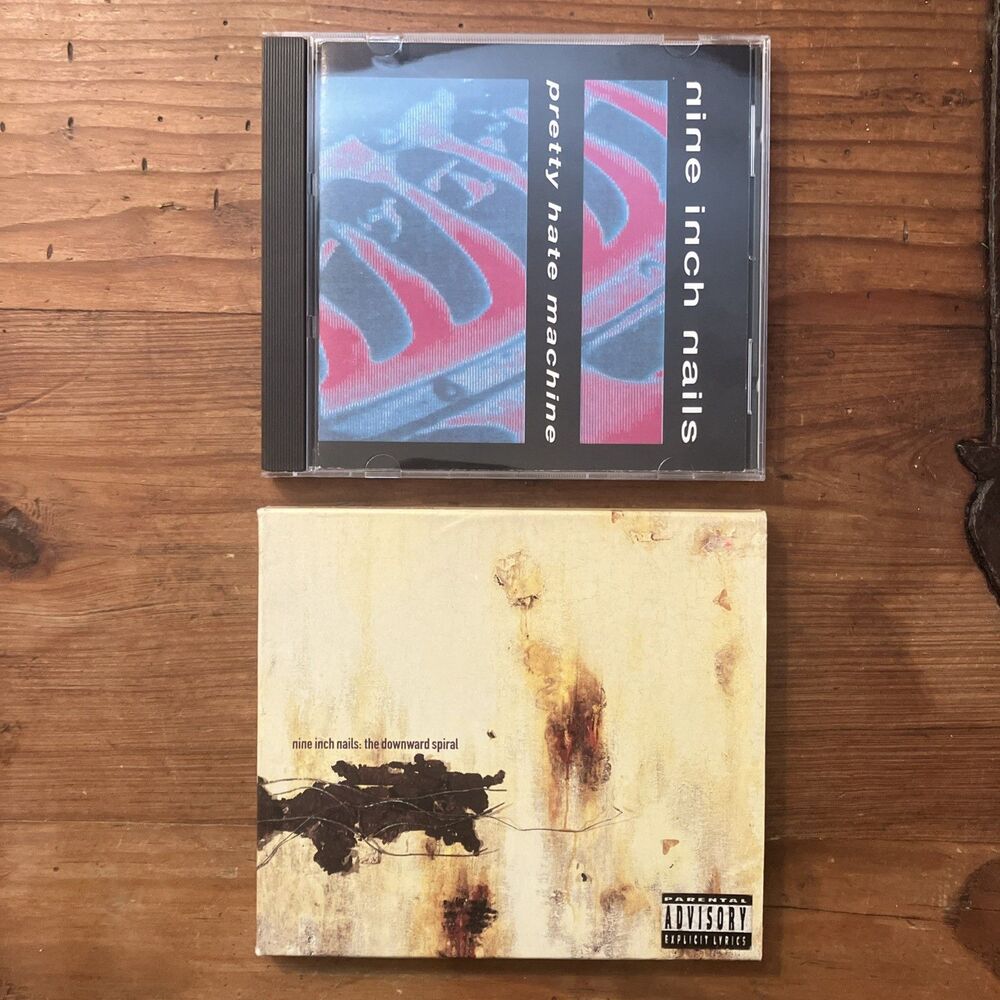 NINE INCH NAILS CD Lot  The Downward Spiaral & Pretty Hate Machine OG Club